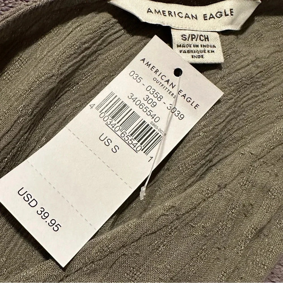 NWT American Eagle Bohemian Lace Tank Tunic Dress - Size Small, Green - Picture 4 of 4